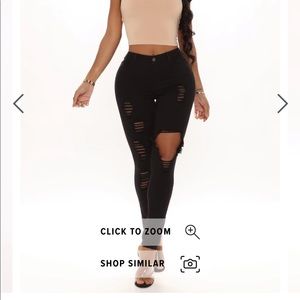 FASHION NOVA 
Glistening Jeans - Black - 5